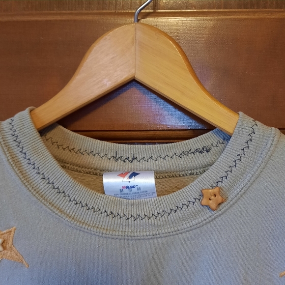 DIY Homemade Fall Themed Jerzees Tan Cropped Crewneck Sweatshirt Size Medium - Picture 4 of 14